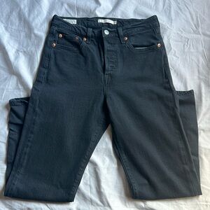 Levi’s Wedgie Straight Dark Wash High Rise Jeans Size 25